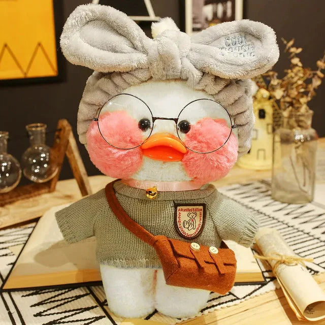 Peluche de canard jaune cosplay kawaii de 30cm pour enfants, canard en peluche mignon, Lalafanfan mimi, jouets d'animaux doux