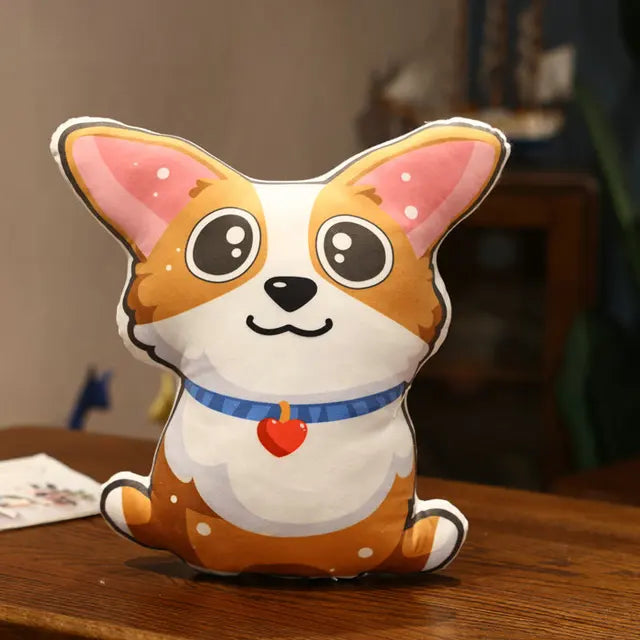 Plüschtier Corgi Kissen – Kuscheltier - Stofftier weich