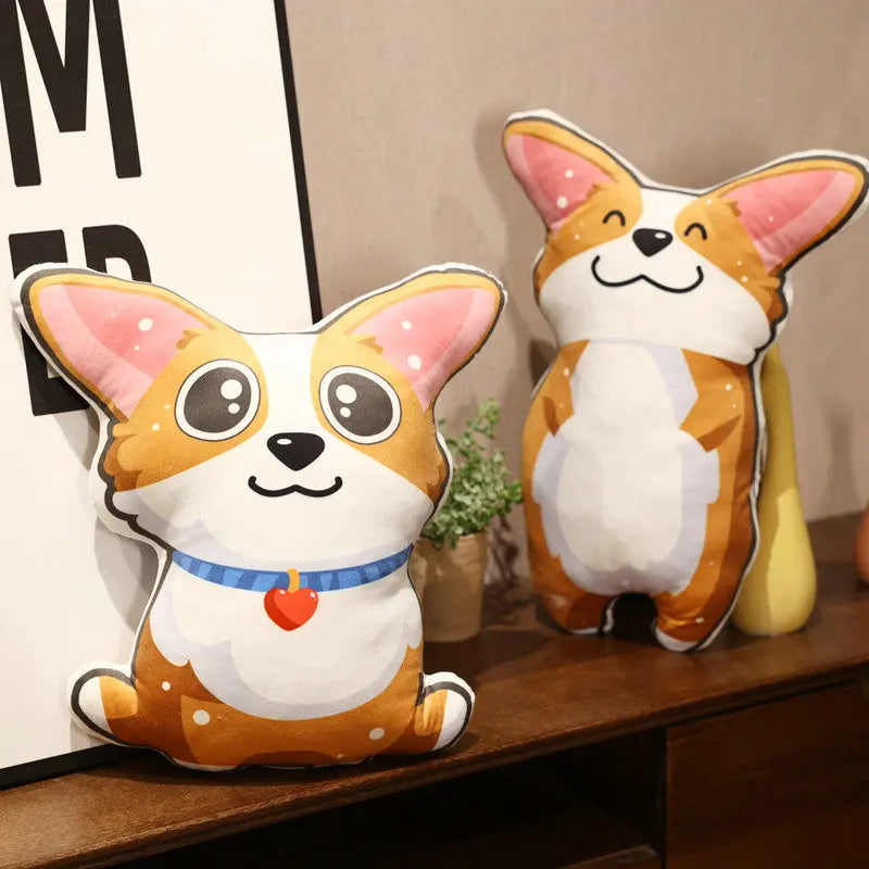 Plüschtier Corgi Kissen – Kuscheltier - Stofftier weich