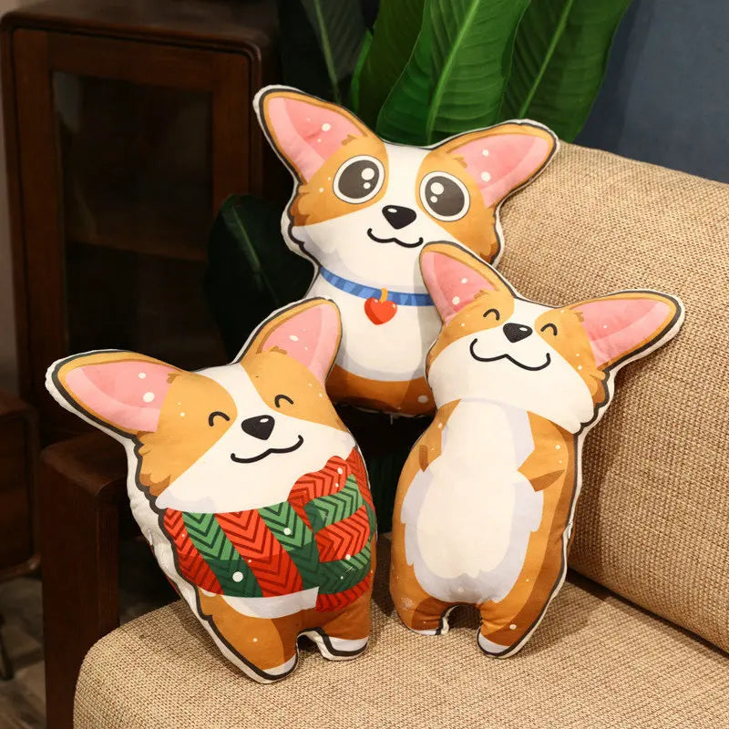 Plüschtier Corgi Kissen – Kuscheltier - Stofftier weich