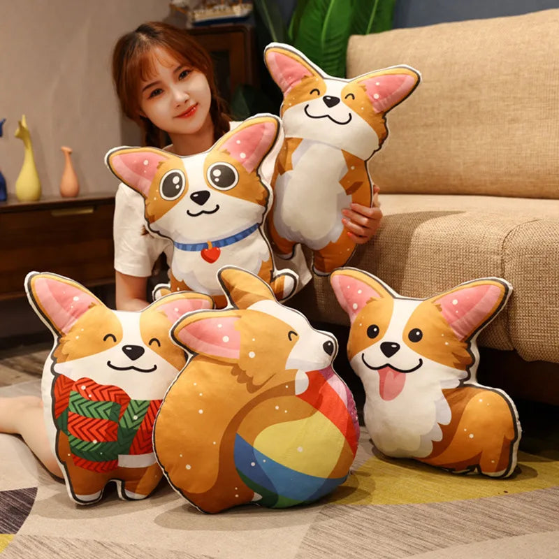 Plüschtier Corgi Kissen – Kuscheltier - Stofftier weich