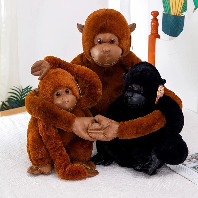 Plüschtier Gorilla – Kuscheltier - Stofftier braun schwarz