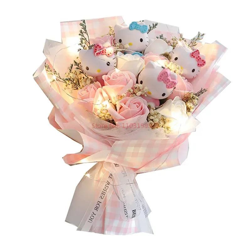 Plüschtier Hello Kitty – Kuscheltier - Stofftier Blüten