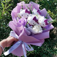 Plüschtier Hello Kitty – Kuscheltier - Stofftier Blüten