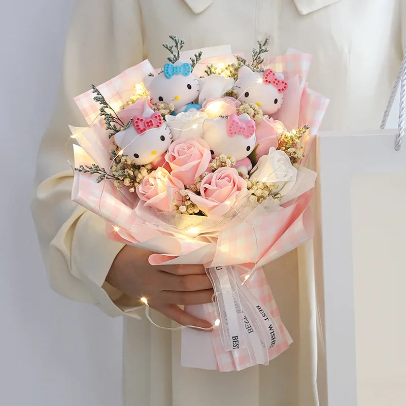 Plüschtier Hello Kitty – Kuscheltier - Stofftier Blüten