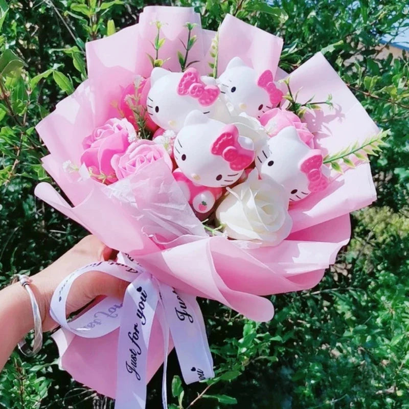 Plüschtier Hello Kitty – Kuscheltier - Stofftier Blüten