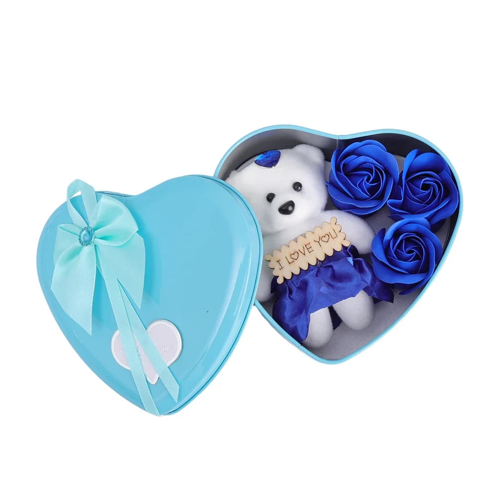 Plüschtier Herz Geschenkbox – Kuscheltier - Stofftier Rosen