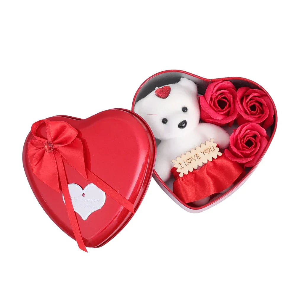 Plüschtier Herz Geschenkbox – Kuscheltier - Stofftier Rosen