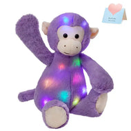 Plüschtier Regenbogen Affe – Kuscheltier - Stofftier mit LED