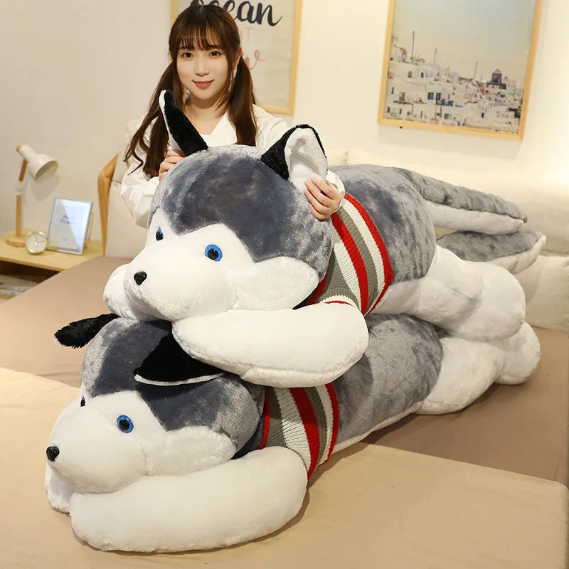 Plüschtier Riesen Husky – Kuscheltier - Stofftier weich