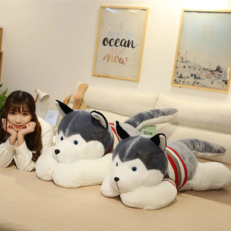Plüschtier Riesen Husky – Kuscheltier - Stofftier weich