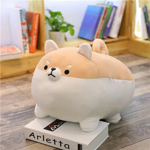 Round Dog Stuffed Animal 