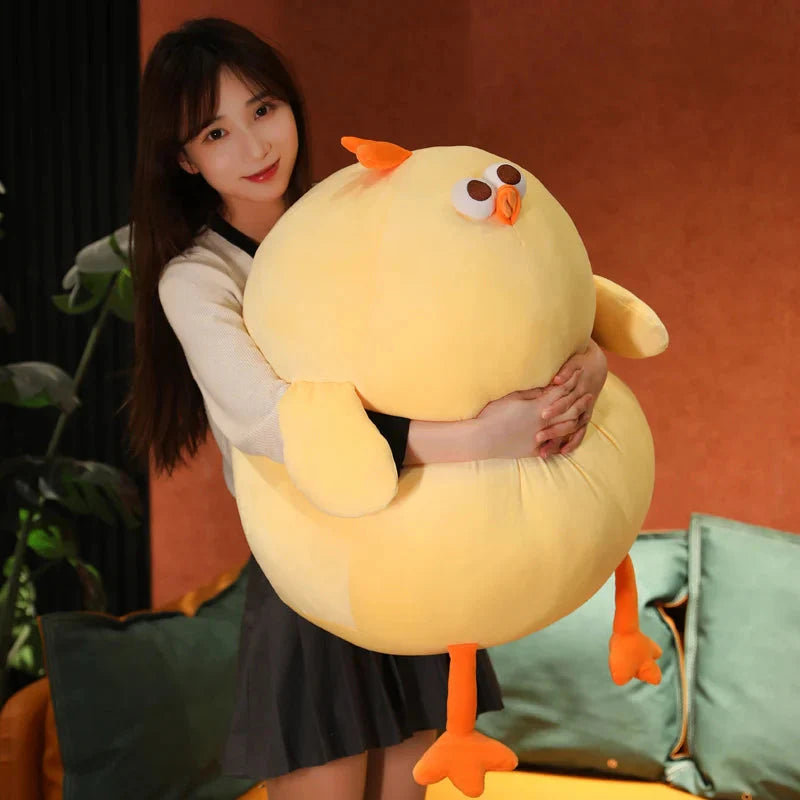 round chicken stuffed animal 