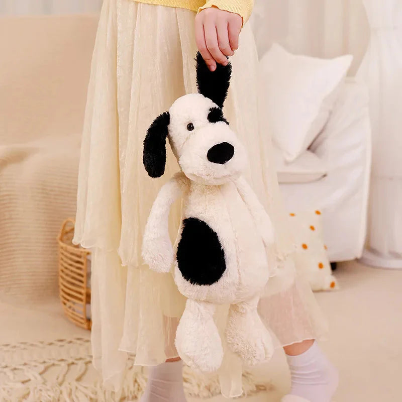 Plüschtier Schwarzer Und Weißer Hund – Kuscheltier - Stofftier