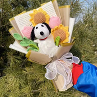 Plüschtier Snoopy – Kuscheltier - Stofftier mit Blumen