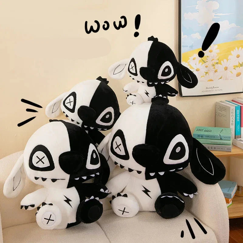 Plüschtier Stitch – Kuscheltier - Stofftier Schwarz Weiß