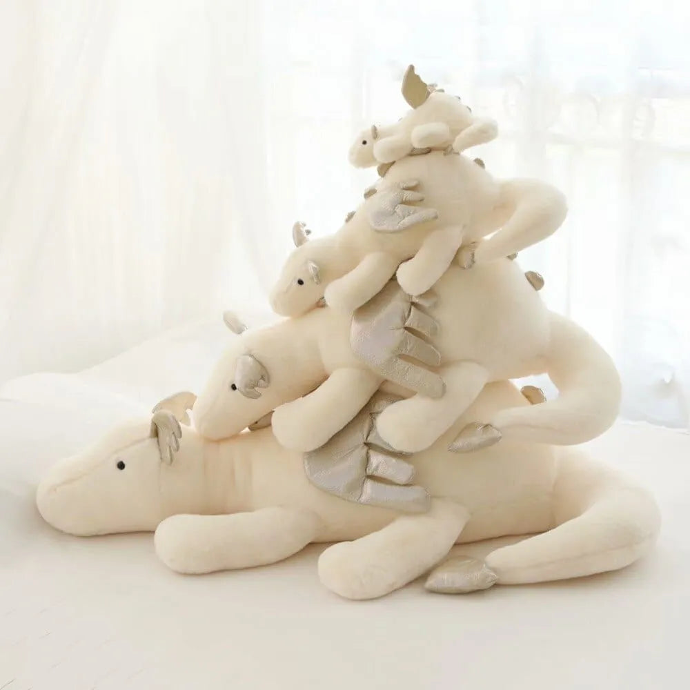 Plüschtier Weißer Drache – Kuscheltier - Stofftier